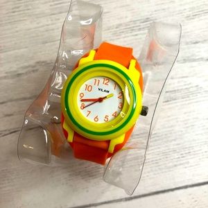 Kids Analog Watch - Orange/Yellow